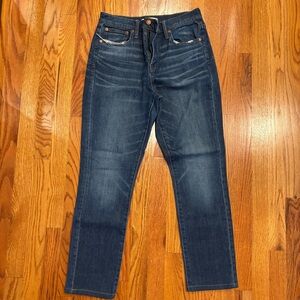 Madewell The High-Rise Slim Boyjean in dark wash